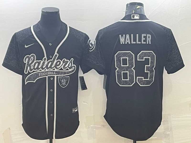 Men%27s Las Vegas Raiders #83 Darren Waller Black Reflective Limited Stitched Football Jersey->las vegas raiders->NFL Jersey